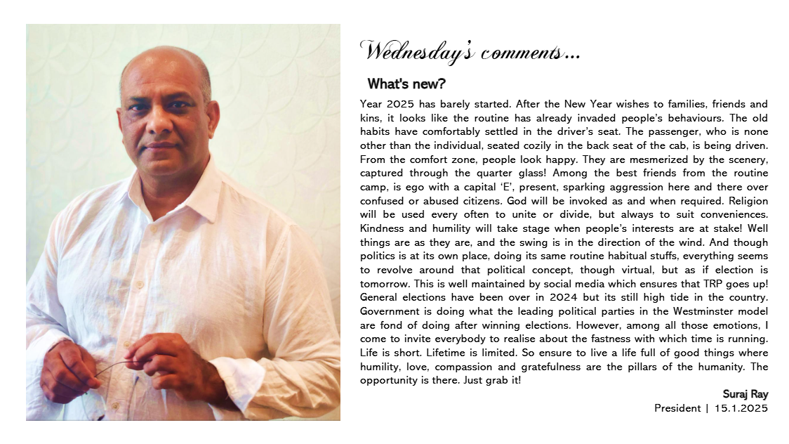 Wednesday’s Comments